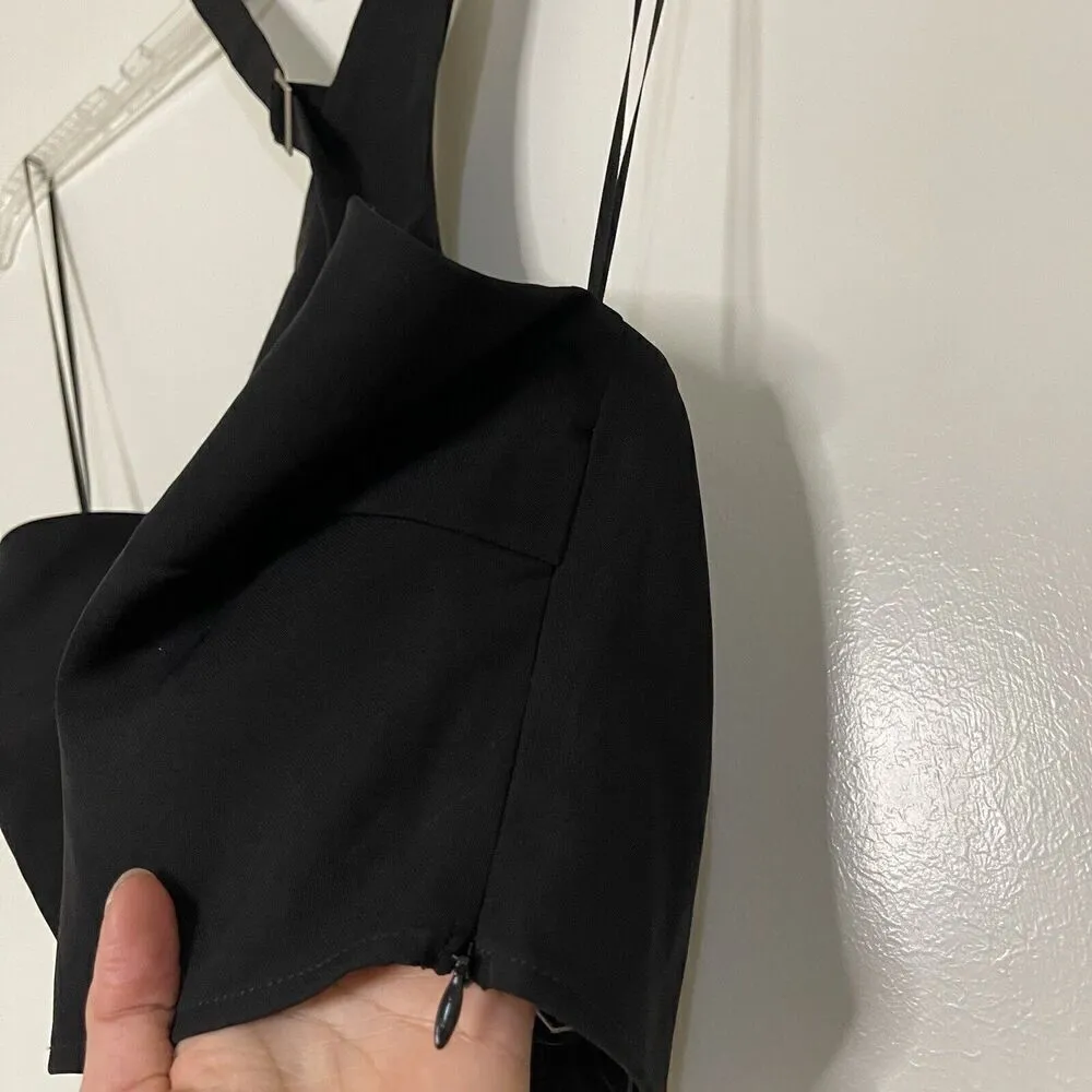 LE LIS Asymmetrical strappy cropped halter minimalistic top size Large - Image 3