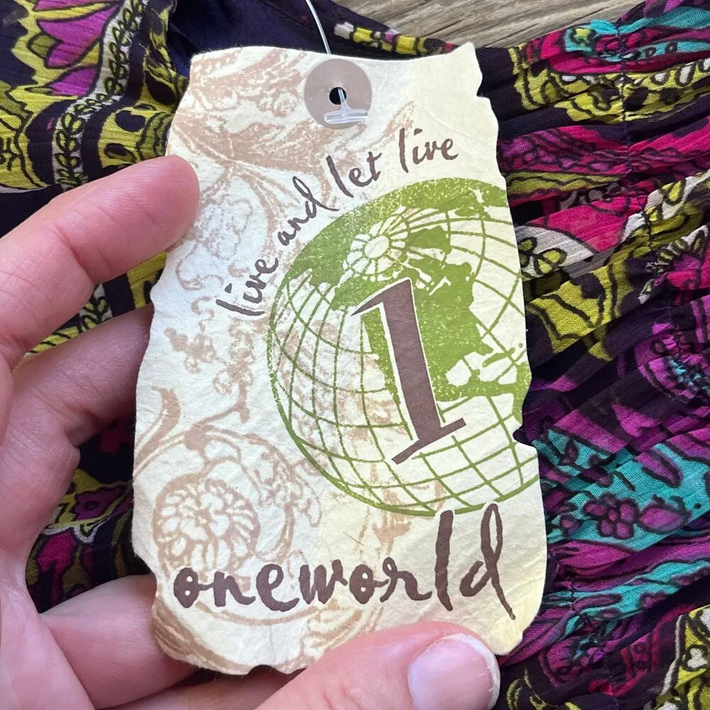 One World Women's Colorful Rope Neck Sleeveless Shift Dress Size L. NEW - Image 11