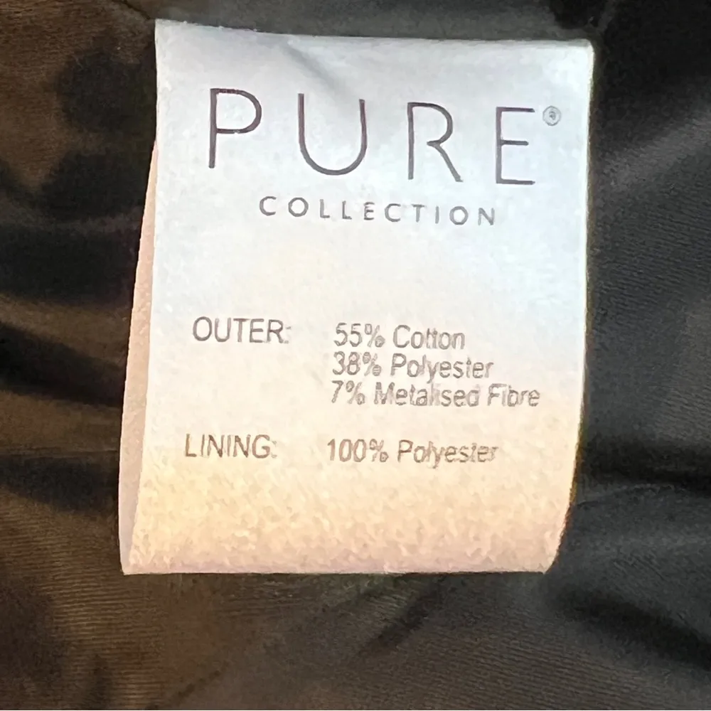 Pure Collection Size 6 Cropped Bronzed Lined Pants W/Front and Back Pock… - Image 8