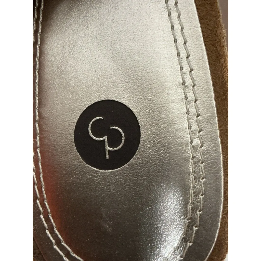 Woman’s Cp Sling back Vented Open Toe Brown Faux Suede High Heel Sandal 9 M - Image 6