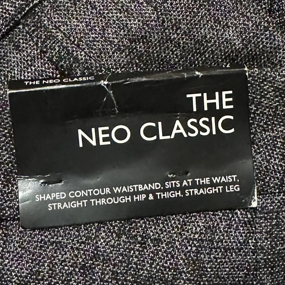 Nine West SZ 12 Neo Classic Dress Pants Straight Flat Front Pockets Black Ivory - Image 6