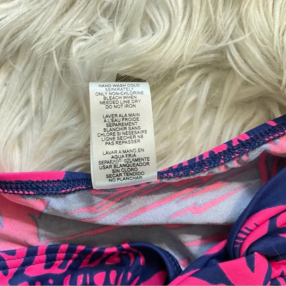 Tommy Bahama Sugar Shack Pink Blue Twist Front hipster bikini swim bottoms S new - Image 8