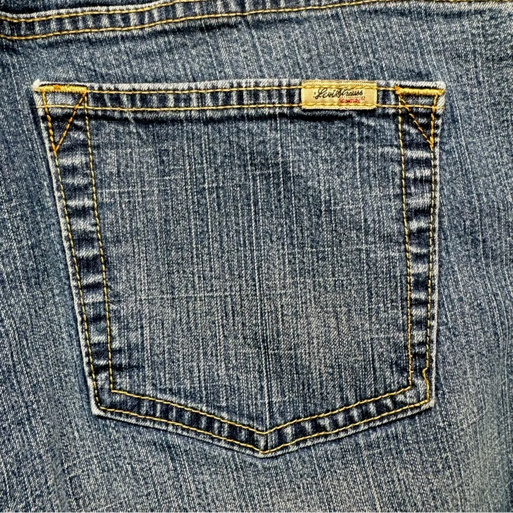 Levi’s Stretch Low Rise Boot Cut Classic 5 Pocket Blue Denim Jeans Size 14L - Image 4