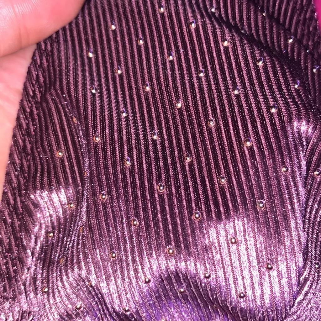 PINK Victoria’s Secret Velvet Studded Unlined Bra & Pink Sparkly Bandeau - Image 7