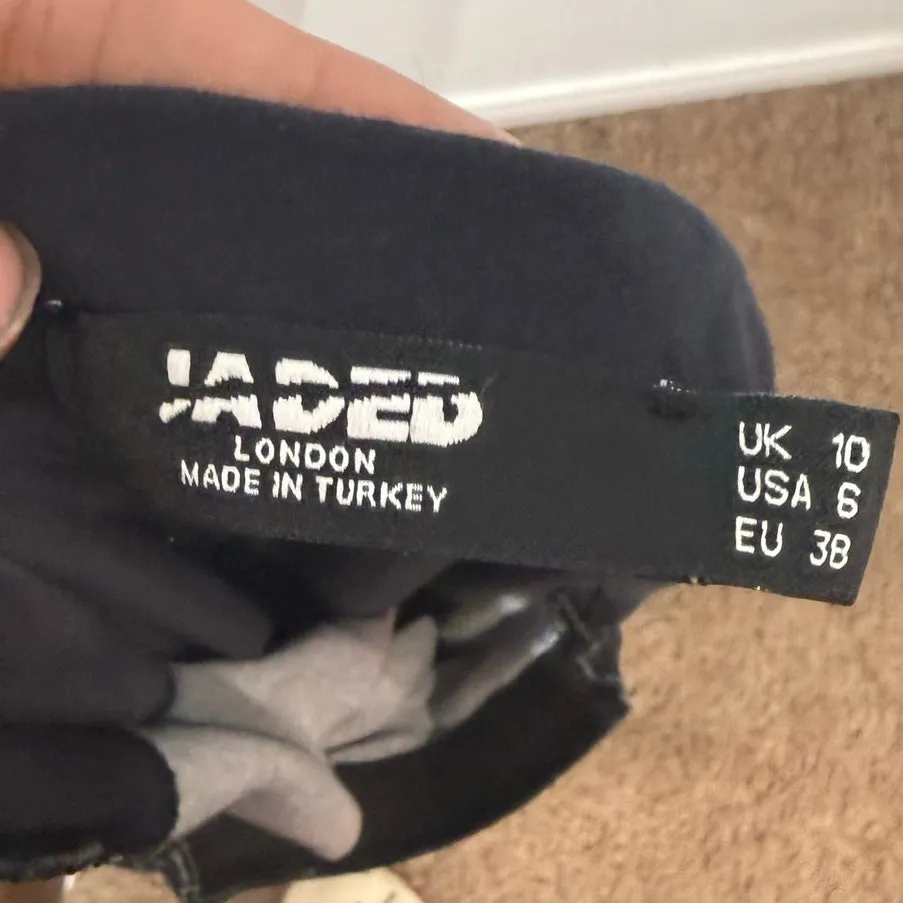 Jaded London Black Flaming Rose Maxi Skirt Sz 6 - Image 5