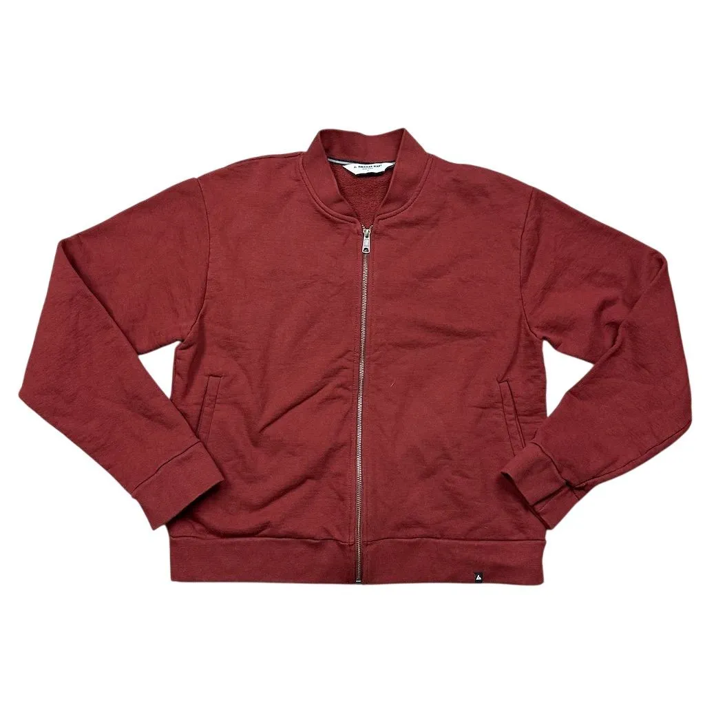 NWOT American Giant Women's Fleece Bomber Jacket Russet Brown Size L Casual Size L - Image 2
