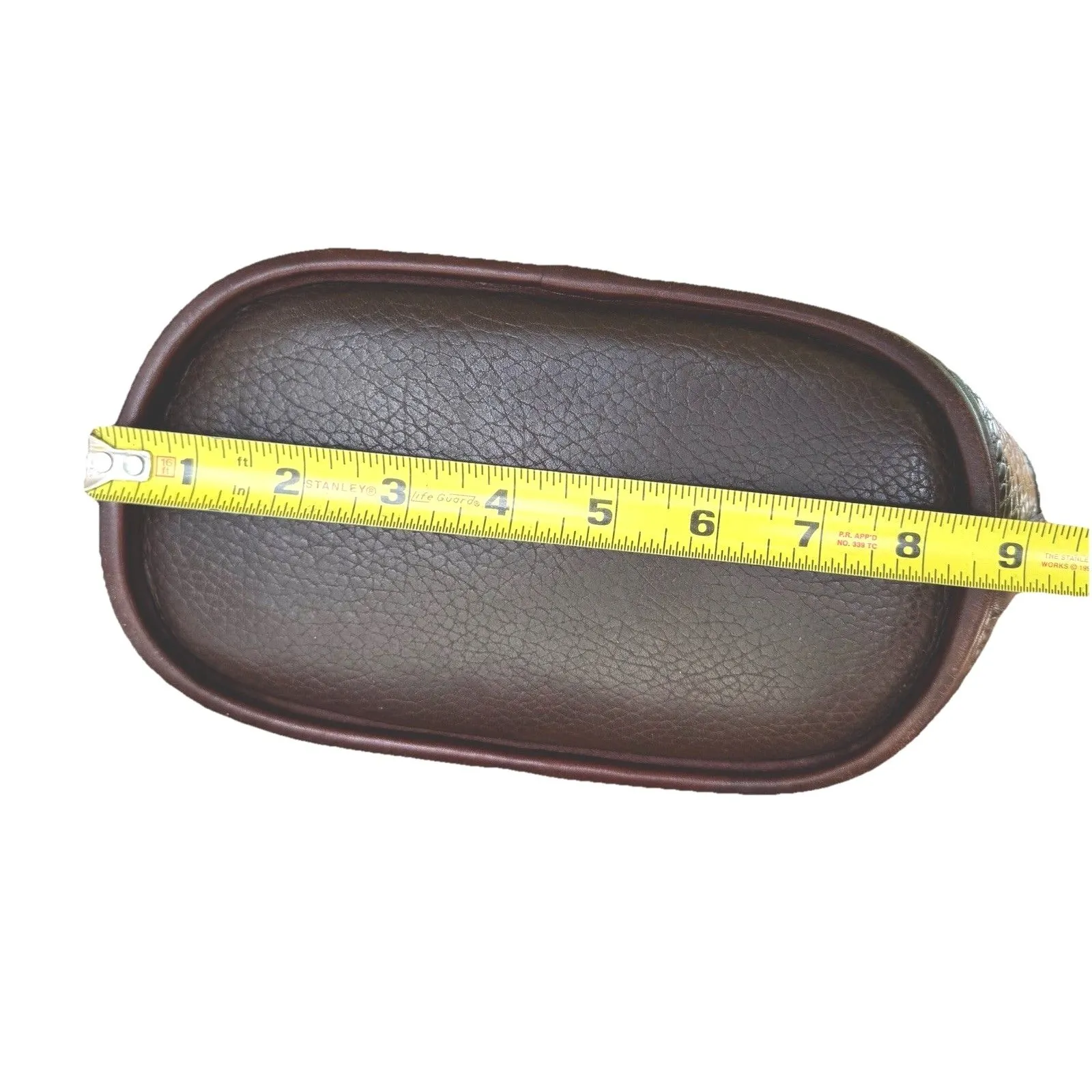 VINTAGE BRIGHTON BROWN LEATHER CROC EMBOSSED CROSSBODY BUCKET BAG - Image 7