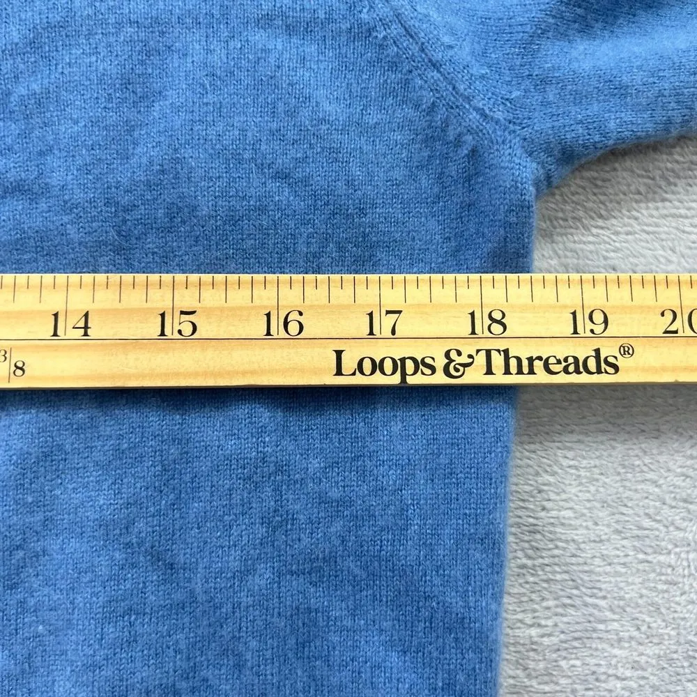 Boden 100% Cashmere Longline Cardigan Womens Small Coatigan Front Patch Pocket Blue - Image 8