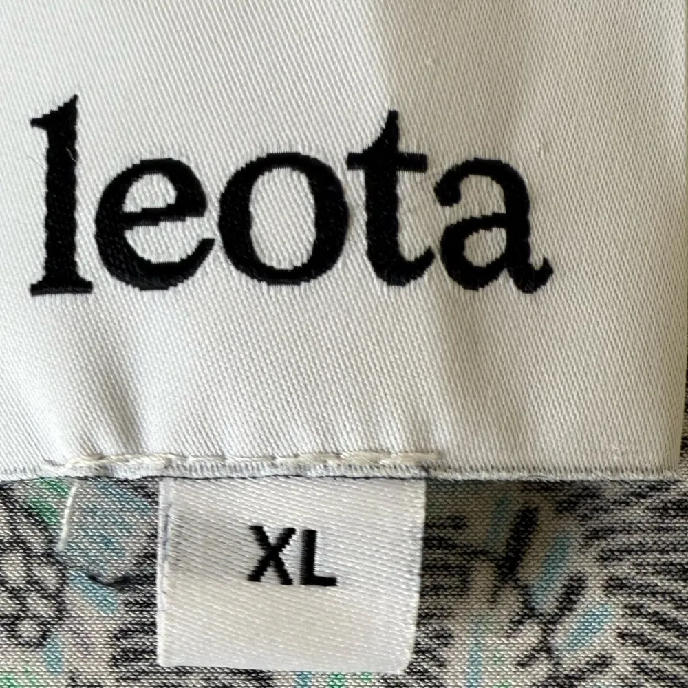 Leota Black Green Floral Maxi Dress size Xl - Image 3