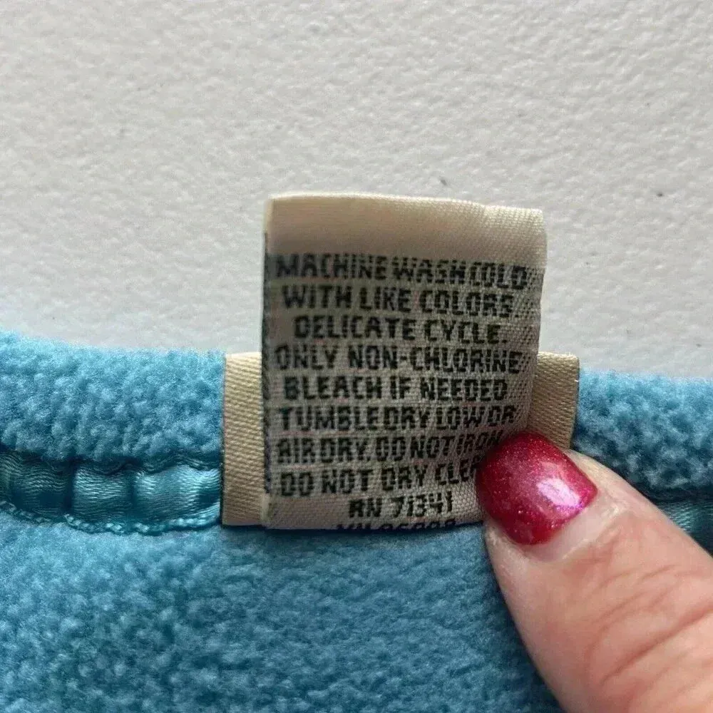 LL BEAN Fleece Vest Womens Size L Large Blue‎ Arctic Crop Y2k Cozy 90s Gorpcore Blue - Image 10