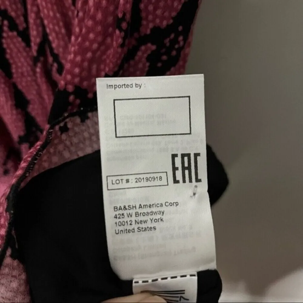 ba&sh Cascade Dress Animal Print Snake Skin Fit & Flare Mini Dress Size Medium - Image 15