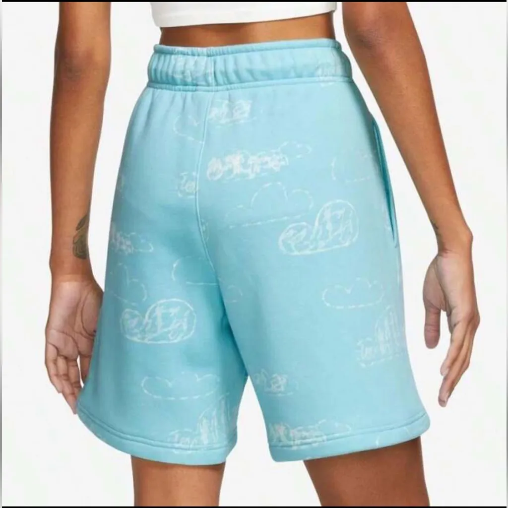 JORDAN Artist Series By Duncan Parker Fleece Shorts Aqua Size S NEW - Image 2