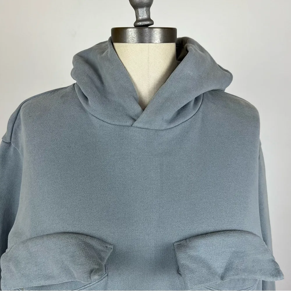 COS Grey Breast Pocket Hoodie - Image 3