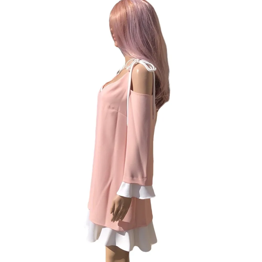 Nanette Lepore tie shoulder ruffle dress - Image 12