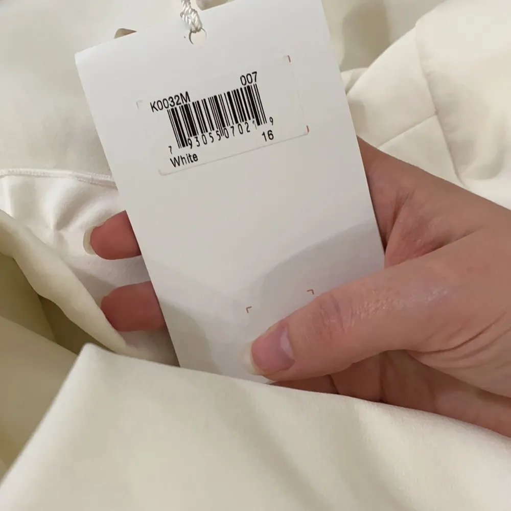 Gal meets glam white Emma ruffled mini dress sz 16 - Image 13