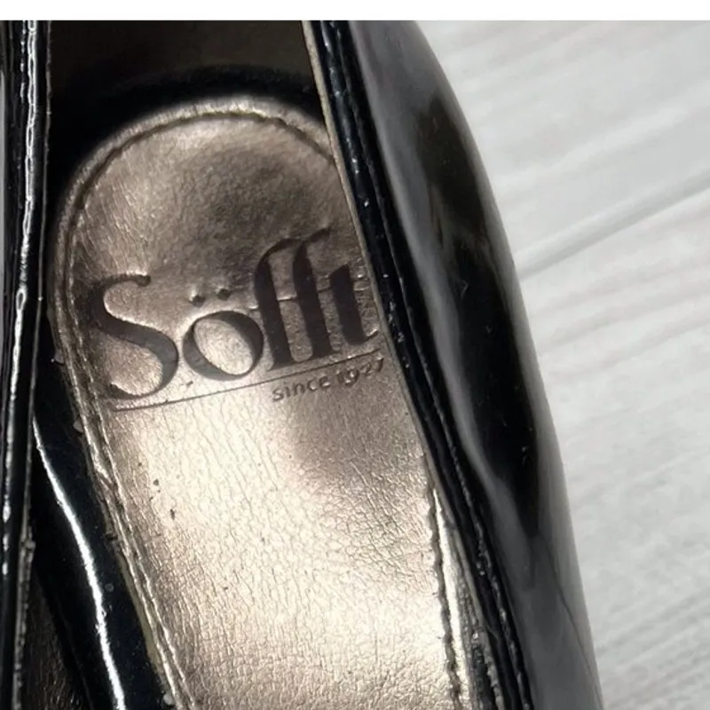 Sofft Shoes Roses 3.5" Heel Black Shiny Patent Leather US 7 UK 4.5 EUR 38 - Image 3