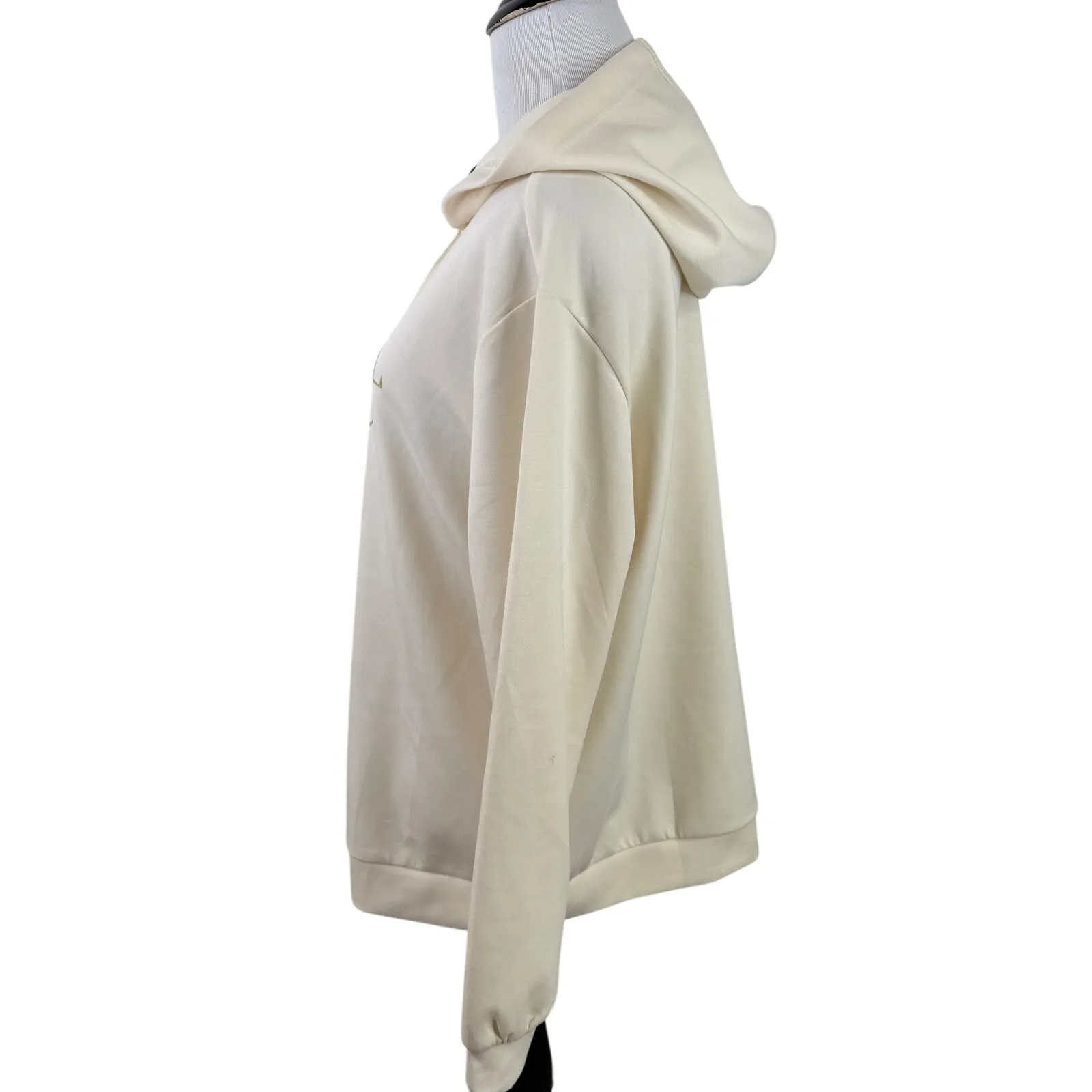 Simon Chang Cream "Life Soul Good" Very Soft Hoodie New with tags Size Large - Image 5