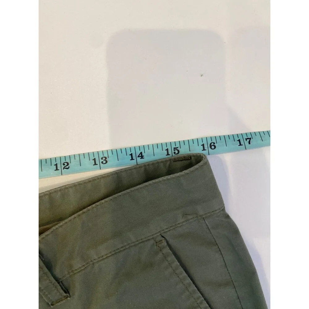 Polo Jeans Co Ralph Lauren Army Green Cuffed Cropped Khaki Pants Sz 10 VTG Y2K - Image 11