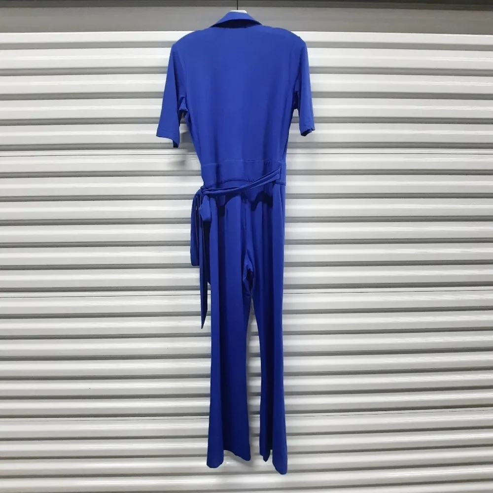 Wendy Williams Jumpsuit Womens Small Blue Pants Stretch - Image 3