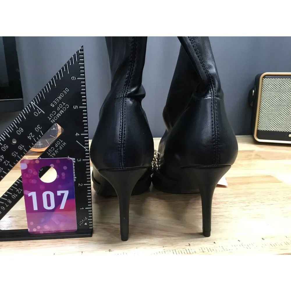 Juicy Couture Tommi Women's 7.5 Black Pointed Toe Stiletto Heel Ankle Booties - Image 4