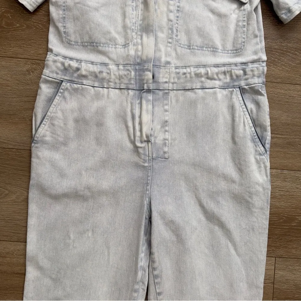 NWT Faherty Size Medium Blythe Jumpsuit Light Indigo Wash Style WBS2213 - Image 14