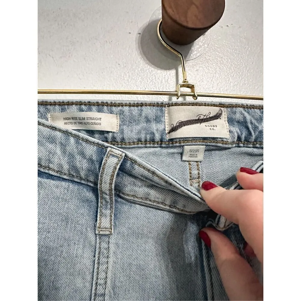 Universal thread high rise slim straight jeans - Image 6