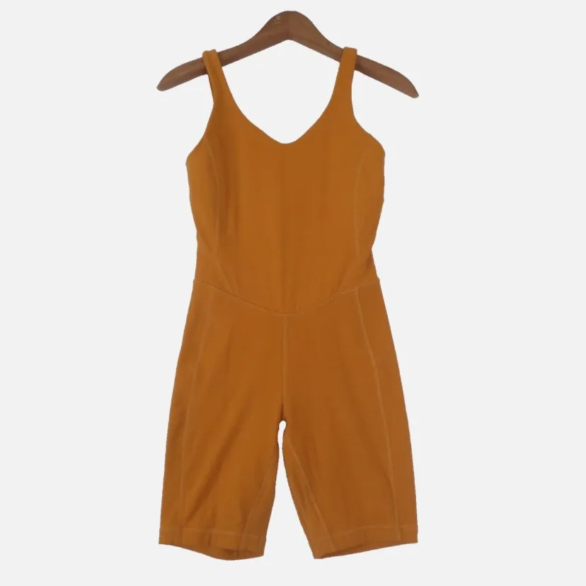 $128 Lululemon Align Onesie 8" Autumn Orange in size 6 romper/jumpsuit - Image 5