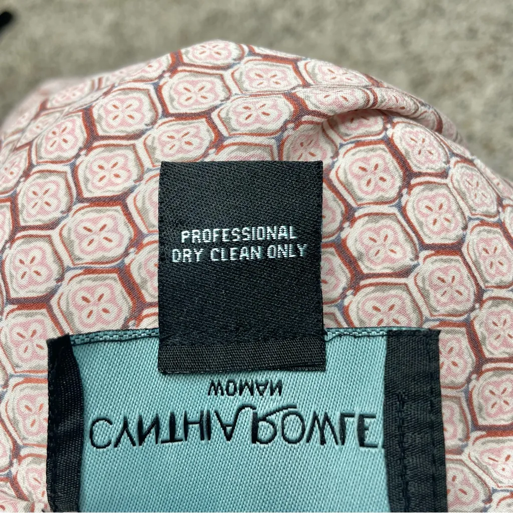 Cynthia Rowley Woman 100% Silk Geometric Floral Short Sleeve Blouse 3X Plus Size - Image 5