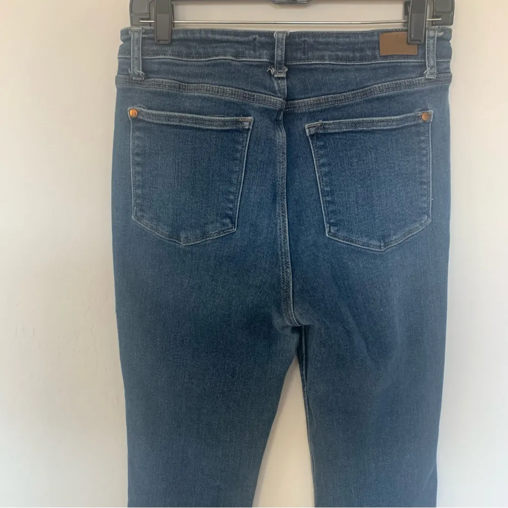 Judy Blue Cropped Straight High Rise Raw Hem Jeans Size 11/30 - Image 8