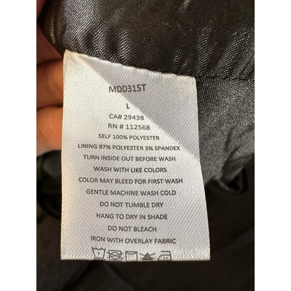 Miss Me Black Laced Up Faux Suede Crew Neck Sleeveless Shift Dress Large Women's - Image 6