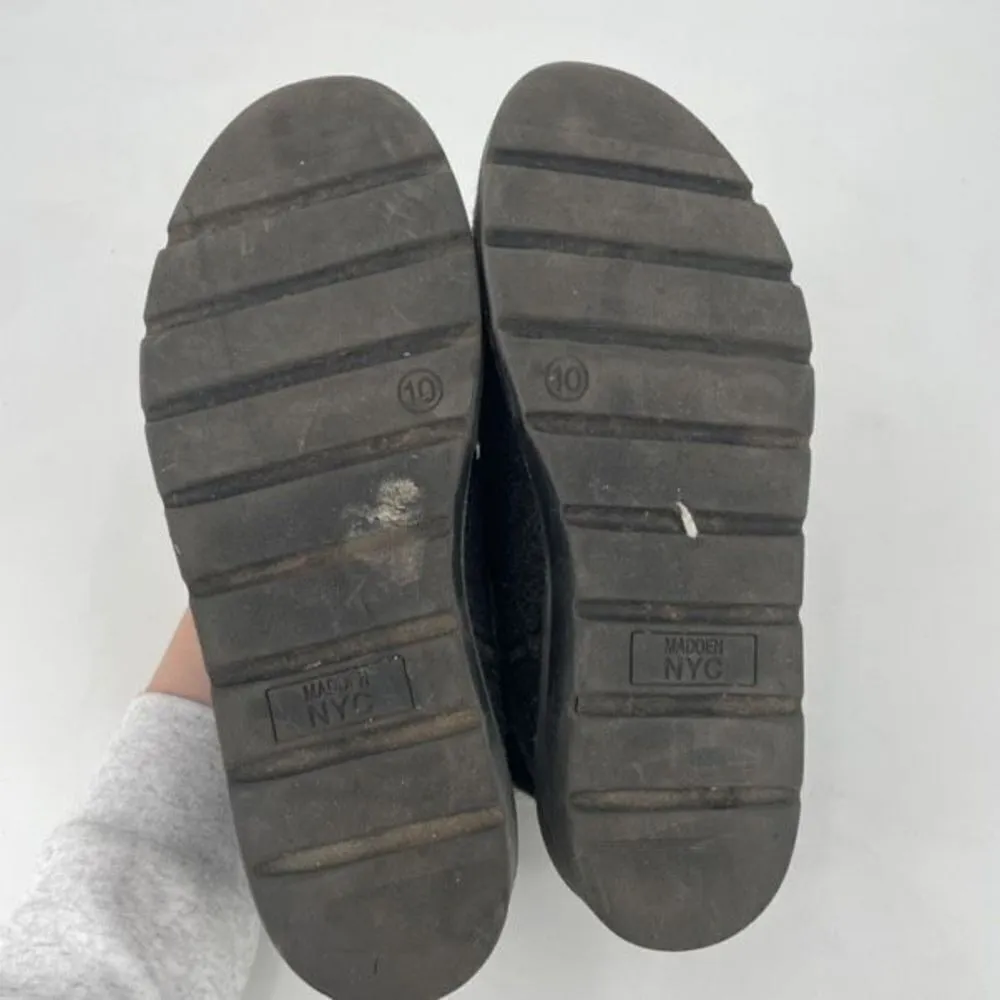 Steve Madden Flannel Fleece Lined Check Lace Up Zip Ankle Boots Size 10 Gray‎ - Image 8