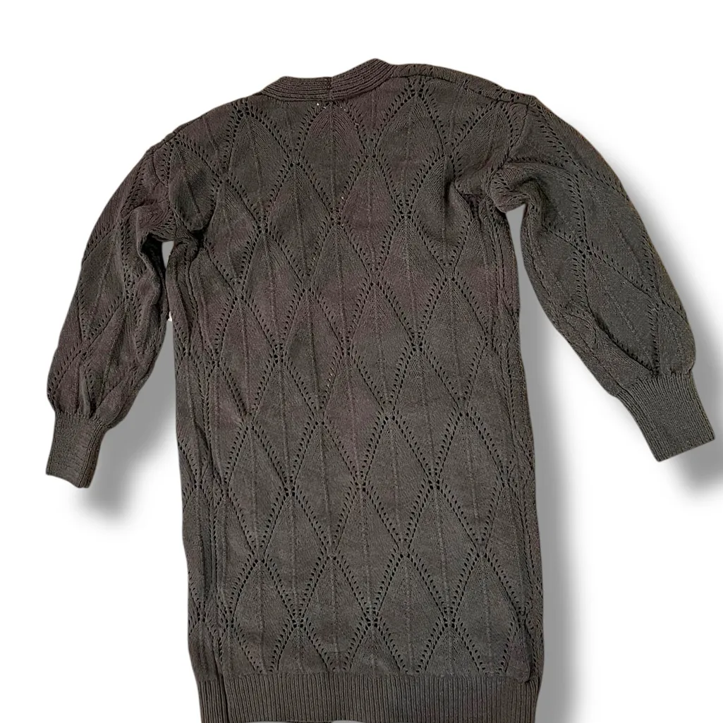 NEW!! NWT No Boundaries Women's Gray Loose Knit Open Cardigan Size Small (3-5) - Image 3