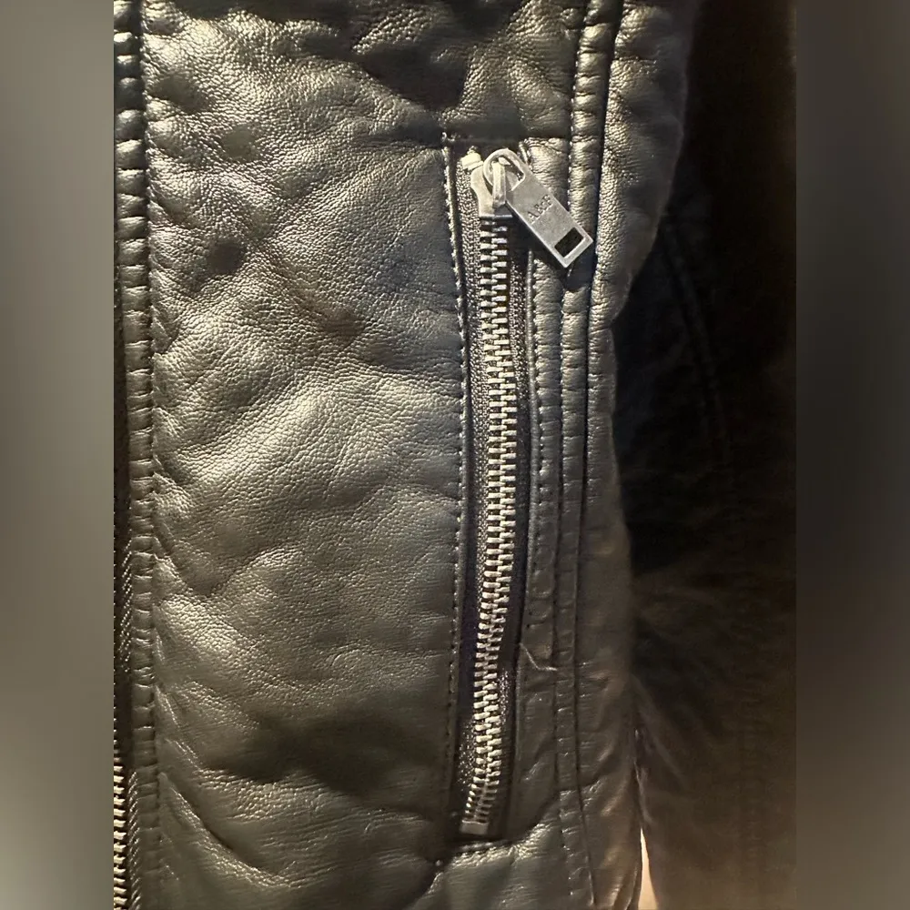 NWOT Abercrombie & Fitch black vegan leather moto jacket - Image 10