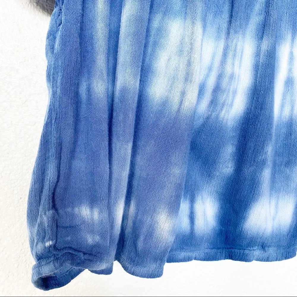 Hollister Embroidered Square Neck Tie Dye Top Size Small - Image 5