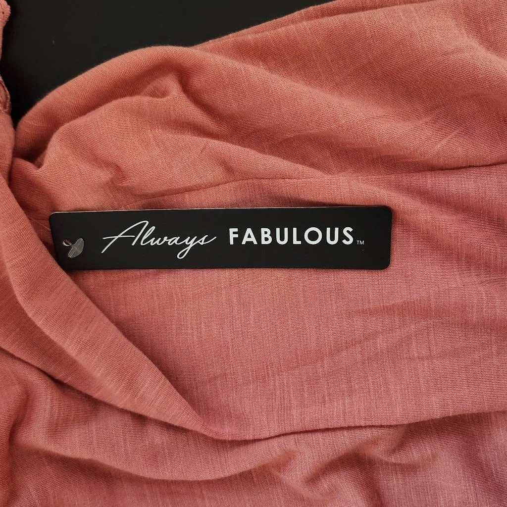 Absolutely Famous Pink Knit Top Size XL NWT Pink Crochet Top - Image 6