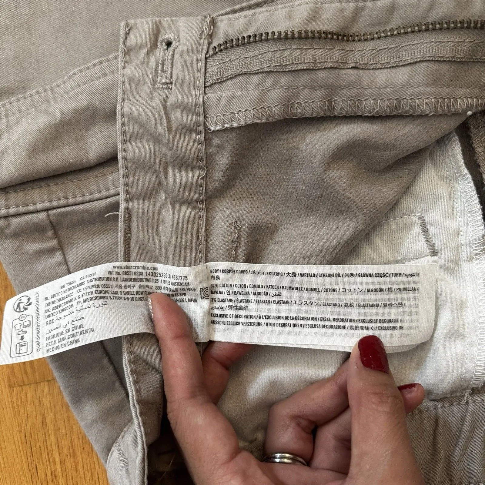 Abercrombie & Fitch Cargo Mini Skirt Beige S EUC Utility Chic Street Preppy Y2K - Image 8