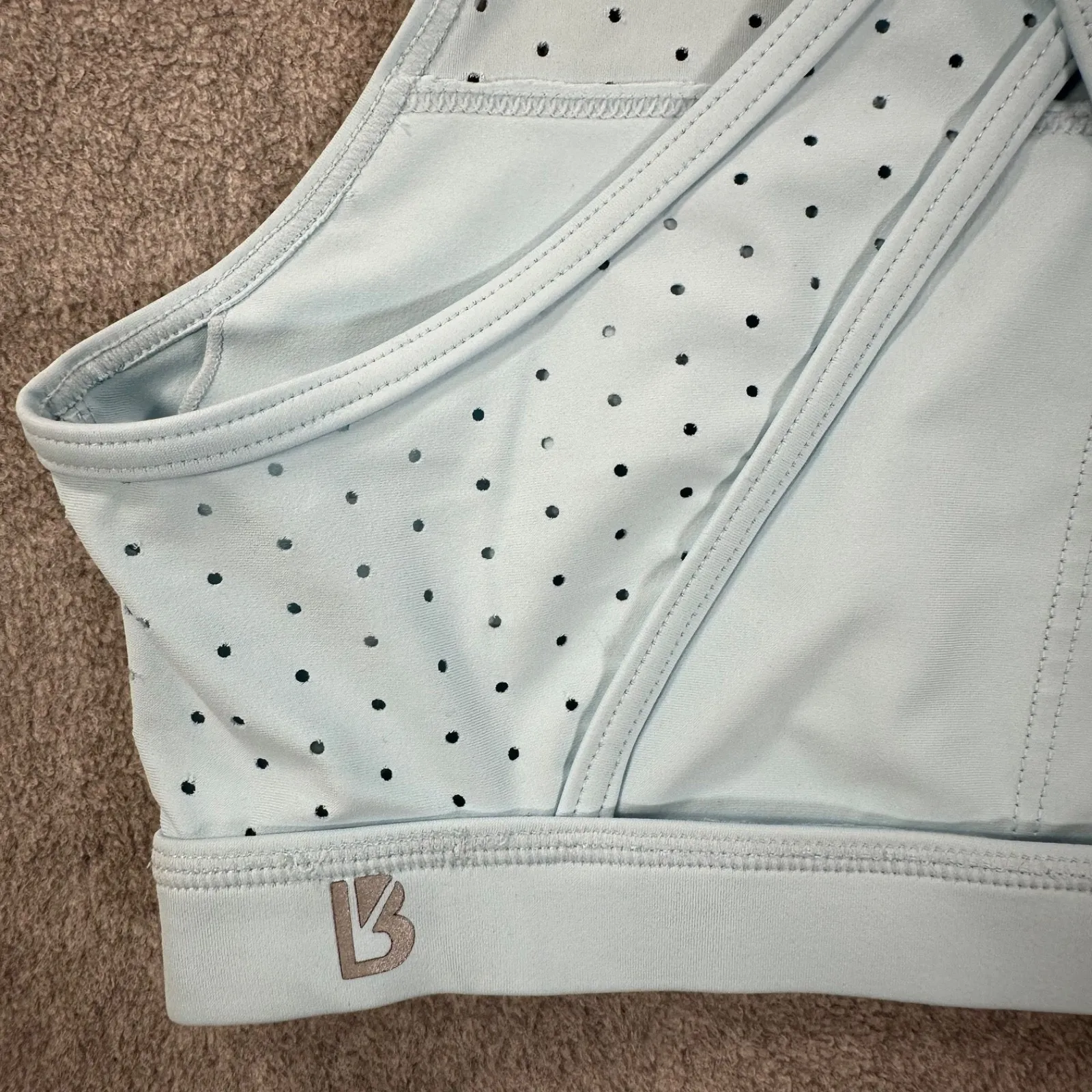 Buff Bunny Collection Cutout Crossover Back Sports Bra Women's X-Small Blue Gym - Image 8