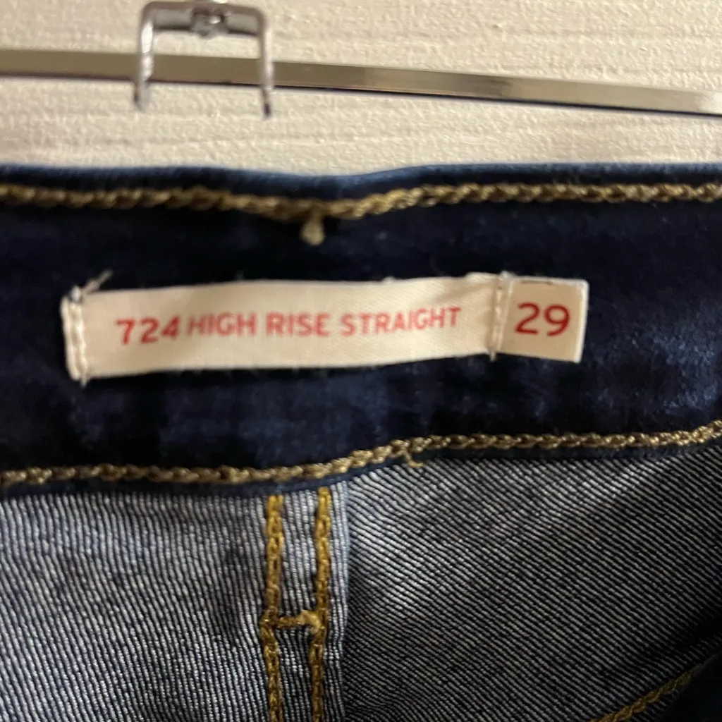 Levis 724 high rise straight jeans 29x30 - Image 3