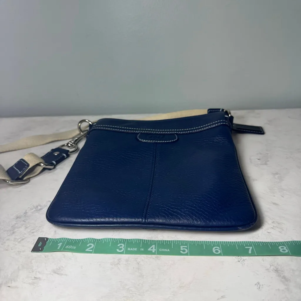 Coach Penelope Leather Crossbody Bag Legacy Swing Pack Navy Blue - Image 8
