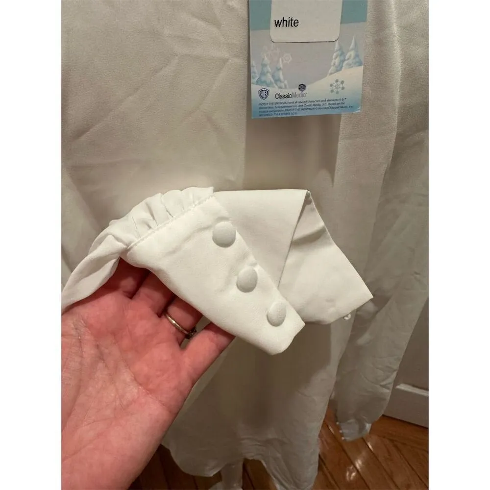 Frosty the Snowman Unique Vintage White Long Sleeve Top w/ Skinny Tie Scarf 1X - Image 5