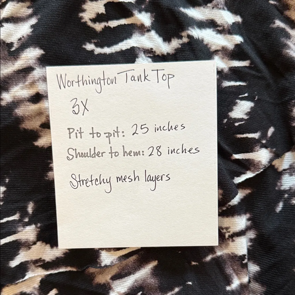 Worthington 3X Layered Mesh Tank Top - Image 5