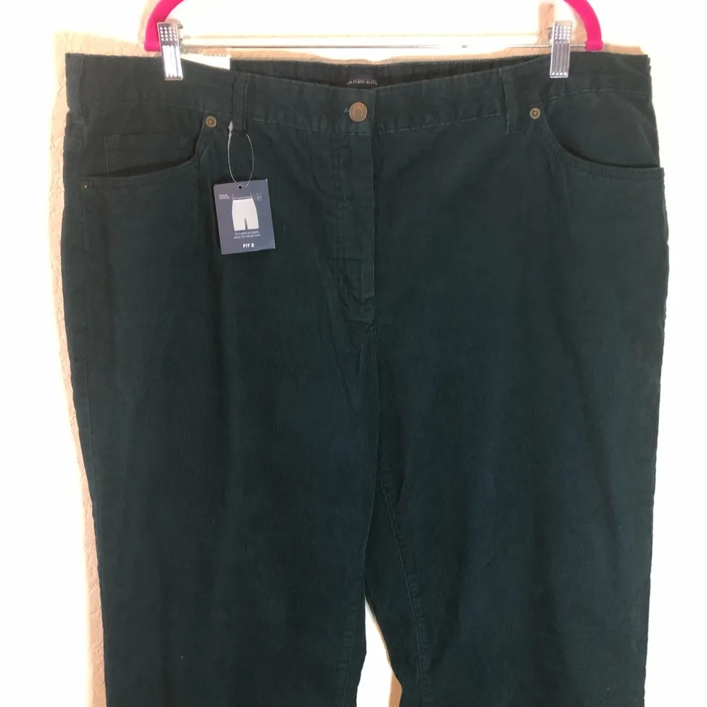 Lands’ End Corduroys Forest Green Corduroy Pants Fit 2 Sz 20W BNWT PLUS SIZE - Image 2