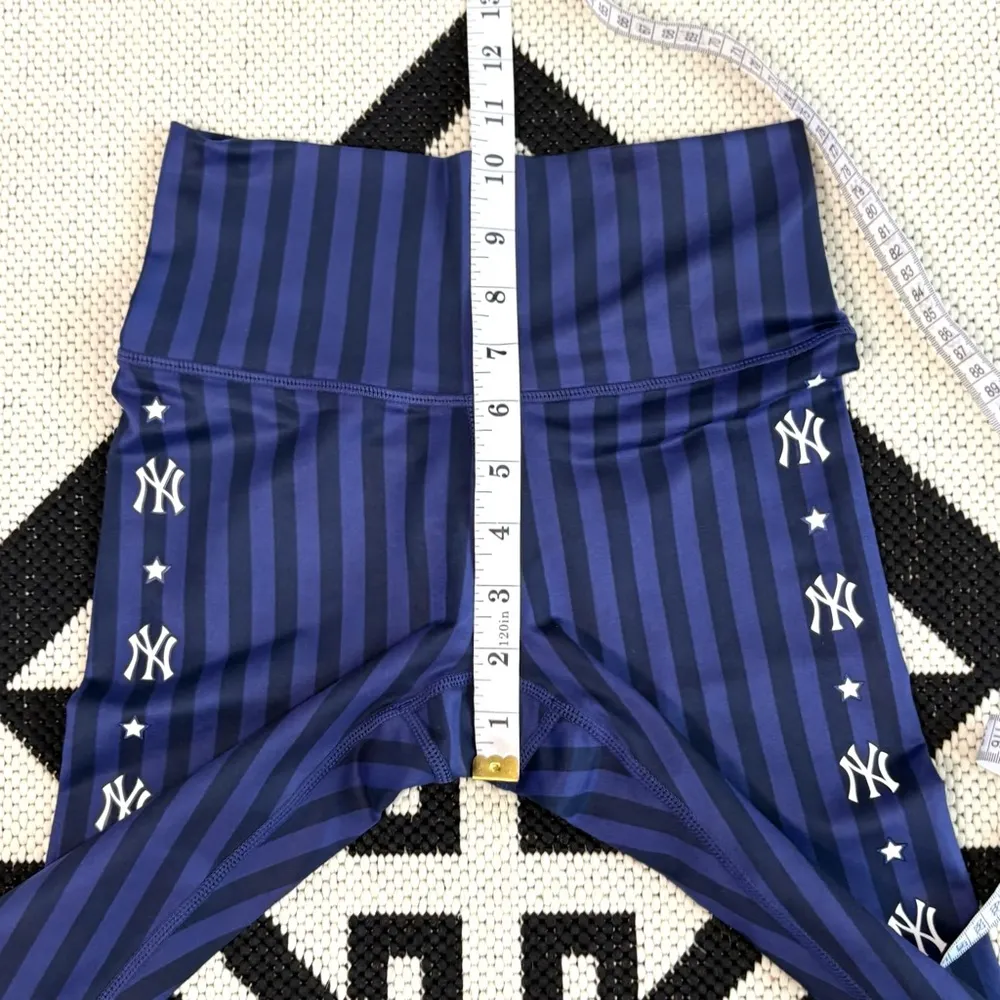 Terez New York Yankees TLC Leggings in Navy Chalk Stripe XS - Image 5