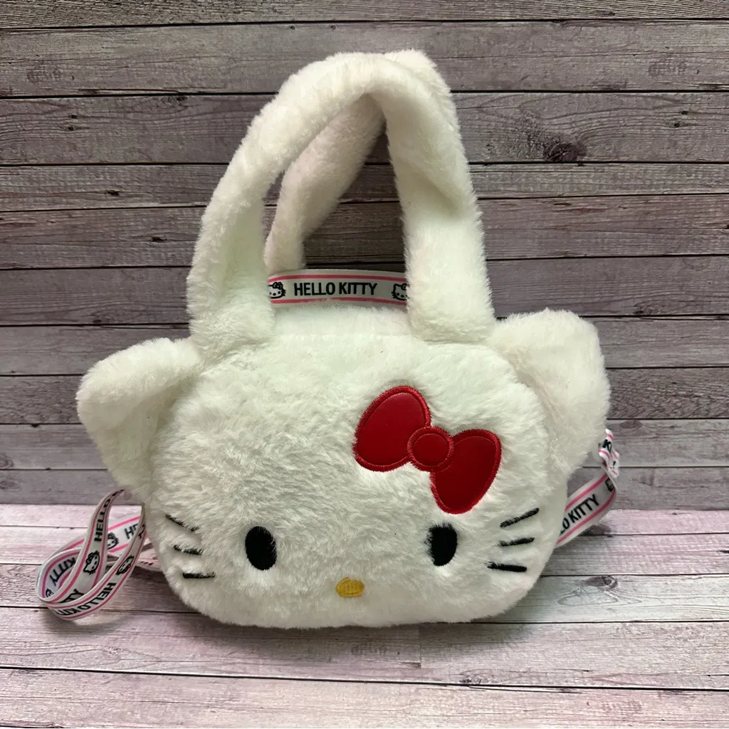 Hello Kitty  Plush Mini Bag with Red Bow - Image 8