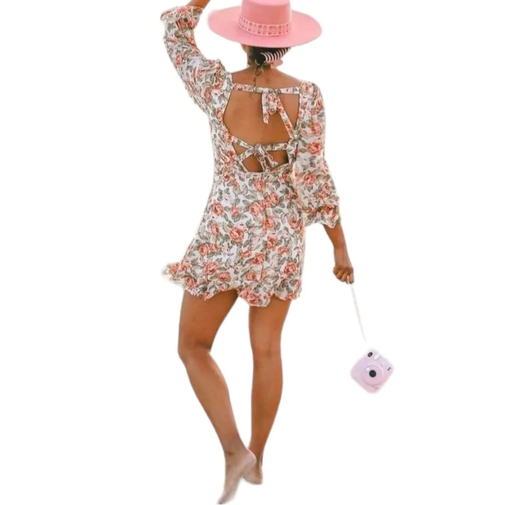 Petal & Pup Floralette Mini Ivory Vintage Floral Print Open Tie Back size 10 NWT - Image 2