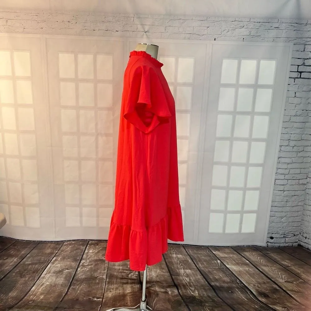 Julia Jordan NWT Nordstrom’s salmon pink ruffle hem midi dress size 12 - Image 5