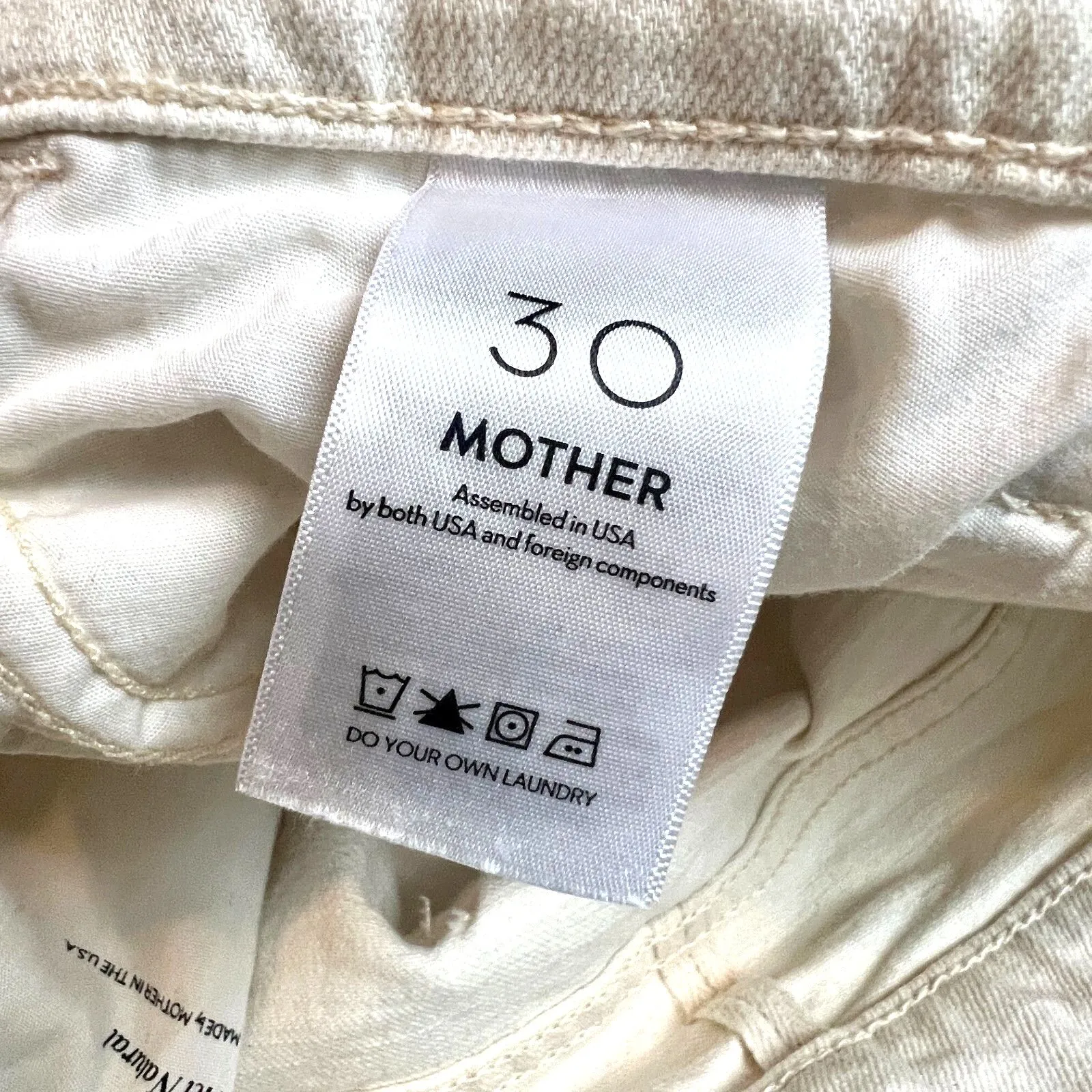 MOTHER Denim Hustler Roller Heel Wide Leg in Act Natural sz 30 - Image 8