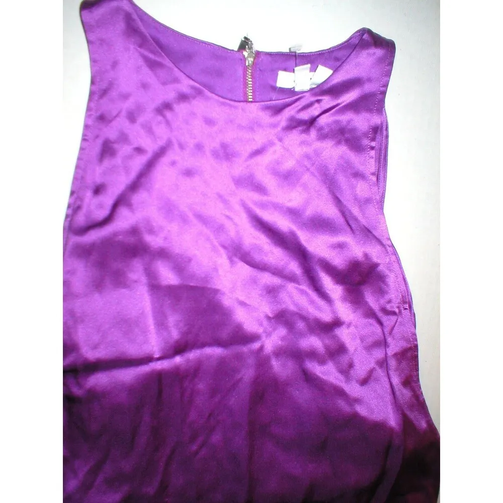 New Designer Helmut Lang 100% Silk Purple Tank XS P Womens Sleeveless Top NWT - Image 6