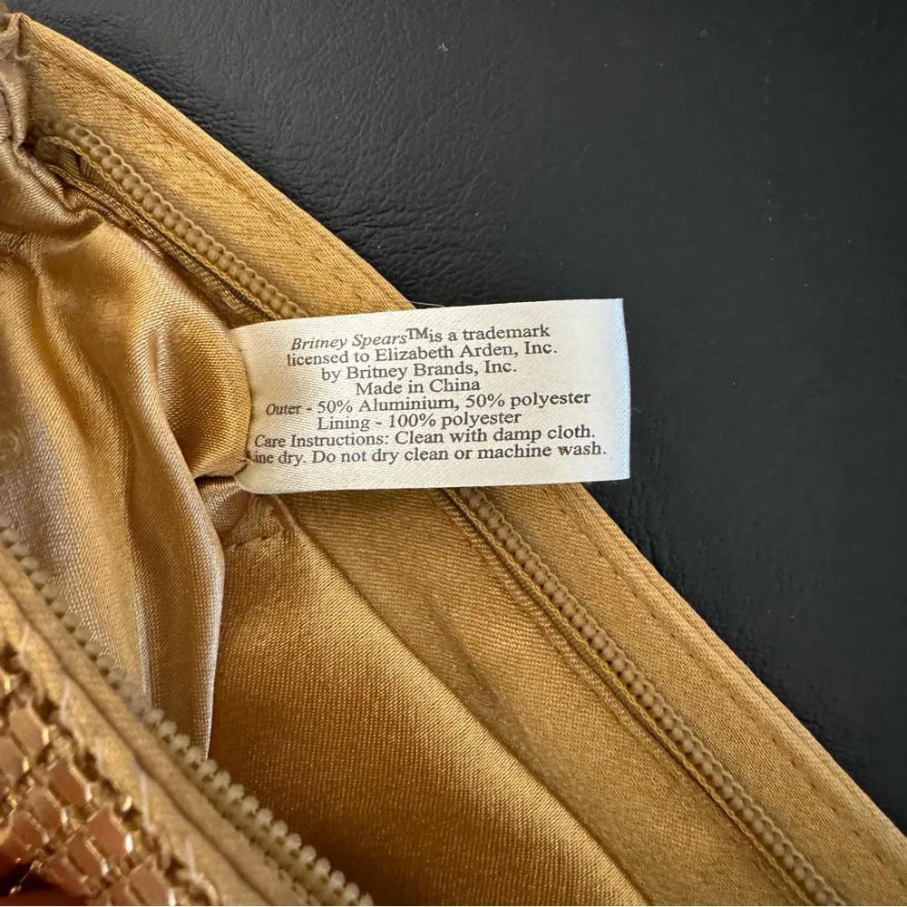 BRITNEY SPEARS Gold Tone Evening Purse clutch Handbag by Elizabeth Arden.Vintage - Image 5