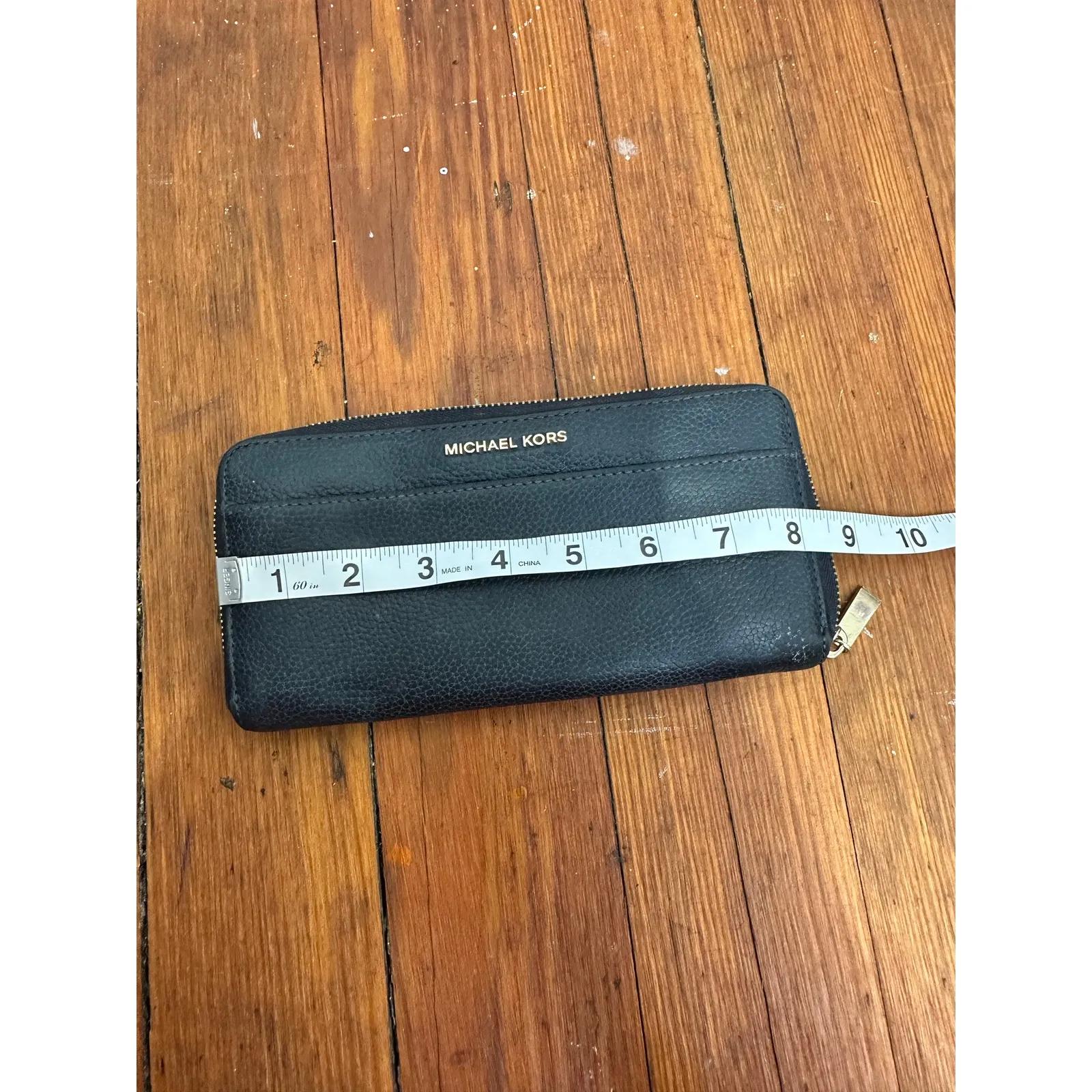 MICHAEL KORS Navy Mercer Multipocket Continental Zip Up Wallet - Image 10